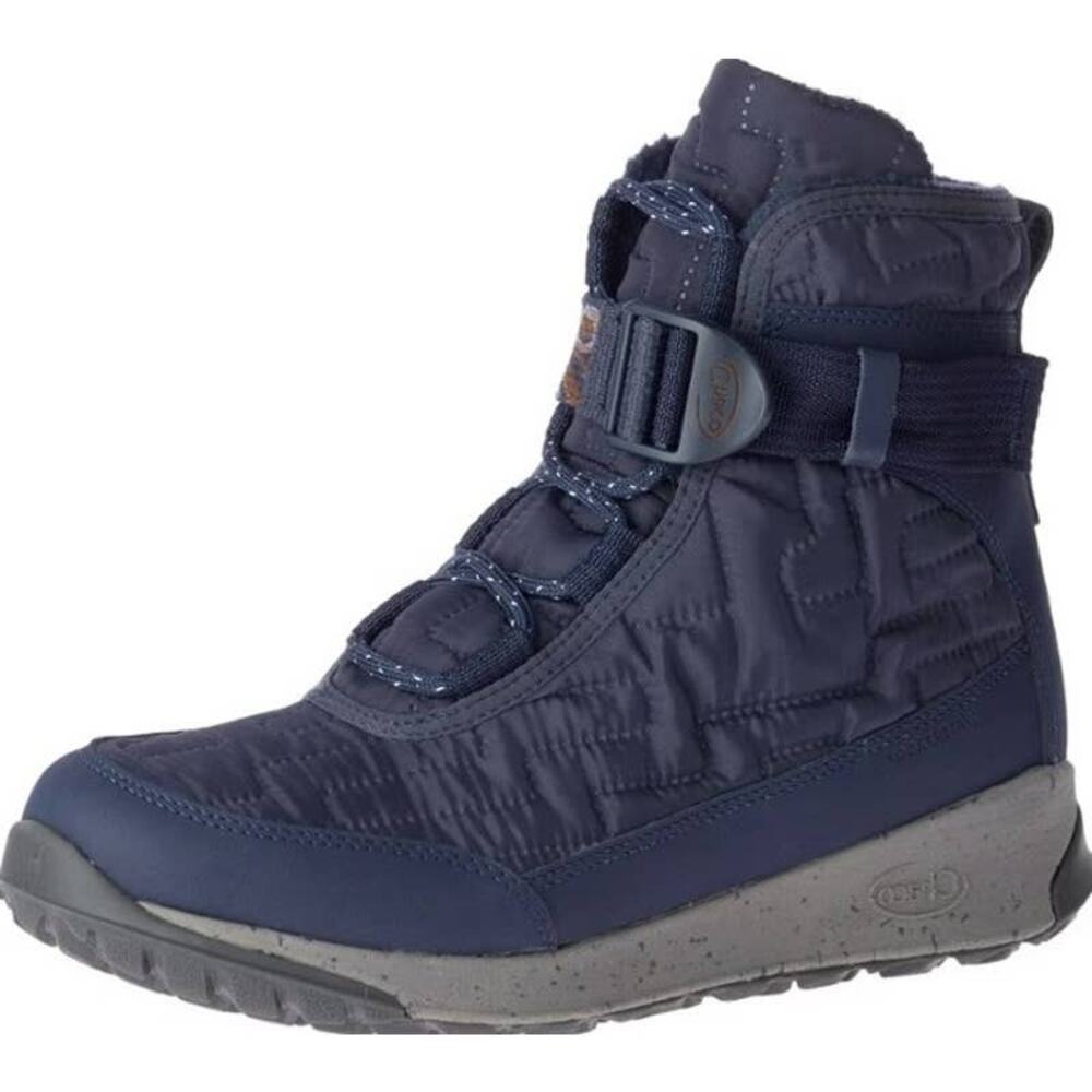 CHACO Women's Borealis Quilt Snow Boots 6.5 Denim Blue Waterproof NWT